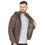 Imagem de Jaqueta Bomber Puffer Nylon Peluciada Masculina Lisa Capuz