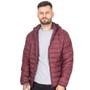 Imagem de Jaqueta Bomber Puffer Nylon Peluciada Masculina Lisa Capuz