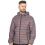 Imagem de Jaqueta Bomber Puffer Nylon Peluciada Masculina Lisa Capuz