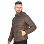 Imagem de Jaqueta Bomber Puffer Nylon Peluciada Masculina Lisa Capuz