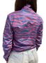 Imagem de Jaqueta Corta Vento Feminino Impermeável - Animal Print Rosa Azul