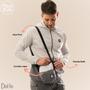 Imagem de Jaqueta Corta Vento Sem Forro Masculina Com Capuz Resistente a Água Com Shoulder Bag Plus Size