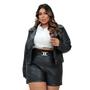 Imagem de Jaqueta Couro Plus Size G1 G2 G3 Estilosa Feminina Blusa de Frio Donna Martins 