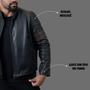 Imagem de Jaqueta De Couro 100% Legitimo Masculina Básica Moto Classic Clube de Luta