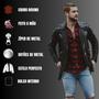 Imagem de Jaqueta De Couro 100% Legitimo Masculina Básica Moto Classic Perfecto Biker