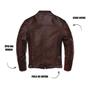 Imagem de Jaqueta De Couro 100% Legitimo Masculina Básica Moto Classic Racer