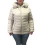 Imagem de Jaqueta Dunialin Plus Size com Capuz Removível Bege 2231
