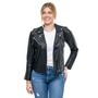 Imagem de Jaqueta feminina de couro bovino speed biker motoqueira