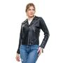 Imagem de Jaqueta feminina de couro bovino speed biker motoqueira