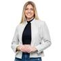 Imagem de Jaqueta feminina de couro legitimo basica casual