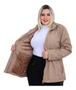 Imagem de Jaqueta Feminina Forrada Plus Size Parka Estilosa e Cheia De Detalhes 