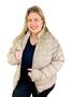 Imagem de Jaqueta Feminina Forrada Puffer Com Touca Removível Plus Size 628026