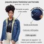 Imagem de Jaqueta Feminina Lee Original Jeans Com Pelo Na gola E Forro Denim Ref: 3733L