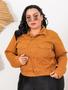 Imagem de Jaqueta Feminina Plus Size Botão Encapado Tendência Da Moda