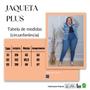 Imagem de Jaqueta Feminina Plus Size Jeans com Capuz Moletom Conforto