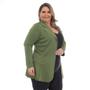 Imagem de Jaqueta Feminina Plus Size Neoprene Longa Sobretudo Max.