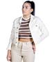 Imagem de Jaqueta Feminina Sarja Cropped - Moda Blogueira - Gringa