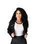 Jaqueta feminina slim preta laycra - BERILO JEANS Imagem de Jaqueta feminina slim preta laycra