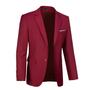 Imagem de Jaqueta Fxzpiodi Casual Solid Slim Fit Party Burgundy M