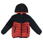 Imagem de Jaqueta Infantil Puffer Coral e Azul Marinho com Forro e Capuz