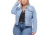 Imagem de Jaqueta Jeans Cropped Feminina Plus Size Mimi Casaco Jeans