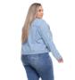 Imagem de Jaqueta Jeans Cropped Feminina Plus Size Mimi Casaco Jeans