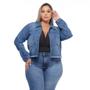 Imagem de Jaqueta Jeans Cropped Feminina Plus Size Mimi Casaco Jeans