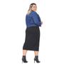 Imagem de Jaqueta Jeans Feminina Cropped Plus Size Premium
