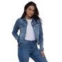 Imagem de Jaqueta Jeans Feminina Cropped Rasgos