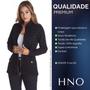 Imagem de Jaqueta Jeans Feminina HNO Preto 4 Bolsos