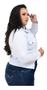Imagem de Jaqueta Jeans Feminina Plus Size Branca Com Lycra
