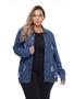 Imagem de Jaqueta Jeans Feminina Plus Size Casaco Casual Casaco longo