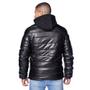 Imagem de Jaqueta Masculina Gangster Puffer material sintético com Capuz Preta