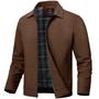 Imagem de Jaqueta masculina leve TBMPOY Windbreaker Coffee resistente à água