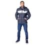 Imagem de Jaqueta Masculina Puffer Gangster com Capuz Marinho/Branco