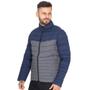 Imagem de Jaqueta Masculina Puffer Nylon Bicolor Capuz Bolsos