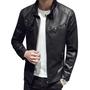 Imagem de Jaqueta masculina Slim fit Motoqueiro Preto Black tamanho GG