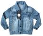 Imagem de jaqueta menino jeans 100% algodão Bebê infantil tam 1 2 e 3 anos