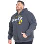 Imagem de Jaqueta Moletom Masculina Plus Size Peluciada Capuz Brooklyn