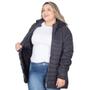 Imagem de Jaqueta Nylon Plus Size Feminina Peluciada Capuz Removível