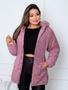 Imagem de Jaqueta ParKa Feminina Dupla Face Nylon/Peluciada Rose