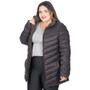 Imagem de Jaqueta Parka Feminina Dupla Face Nylon Plus Size Com Capuz 