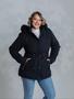 Imagem de Jaqueta Parka Feminina Forrada Sarja Plus Size Tamanhos Grande Outono Inverno