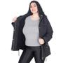 Imagem de Jaqueta Parka Feminina Nylon Plus Size Peluciada Capuz