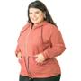 Imagem de Jaqueta Parka Suede Feminina Catwalk Hibisco Plus Size