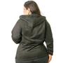 Imagem de Jaqueta Parka Suede Feminina Catwalk Preta Plus Size