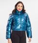 Imagem de Jaqueta Puffer Feminina Metalizada Select Azul