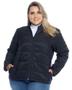 Imagem de Jaqueta Puffer Feminina Plus Size Preta e Vinho Paty