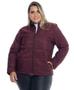 Imagem de Jaqueta Puffer Feminina Plus Size Preta e Vinho Paty