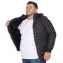 Imagem de Jaqueta Puffer Lisa Plus Size Masculina Peluciada Com Capuz